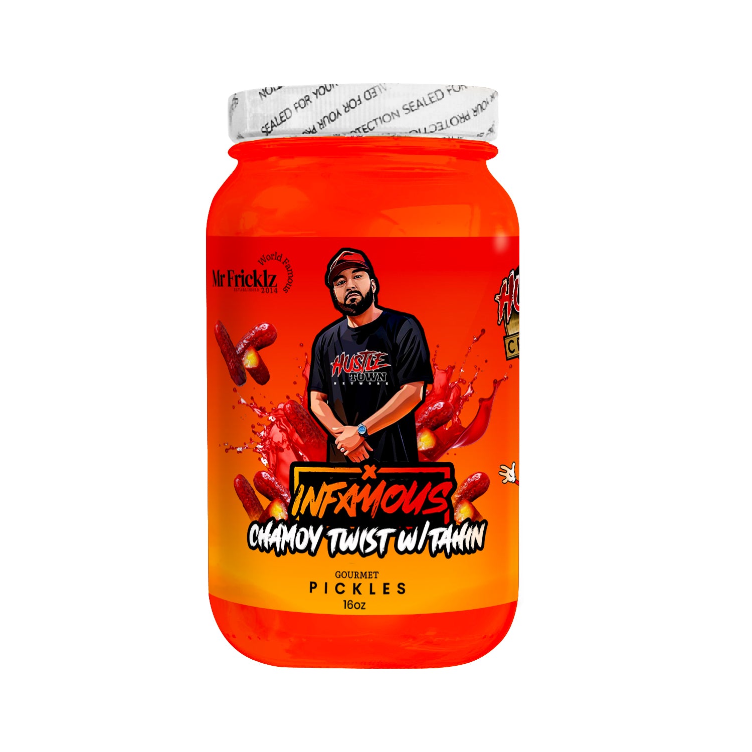 Chamoy Twist With Tahin Pickles By: Infamous Tex