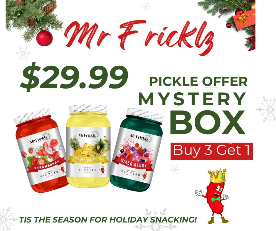 Mystery 4 pack Mr Fricklz Flavored Pickles