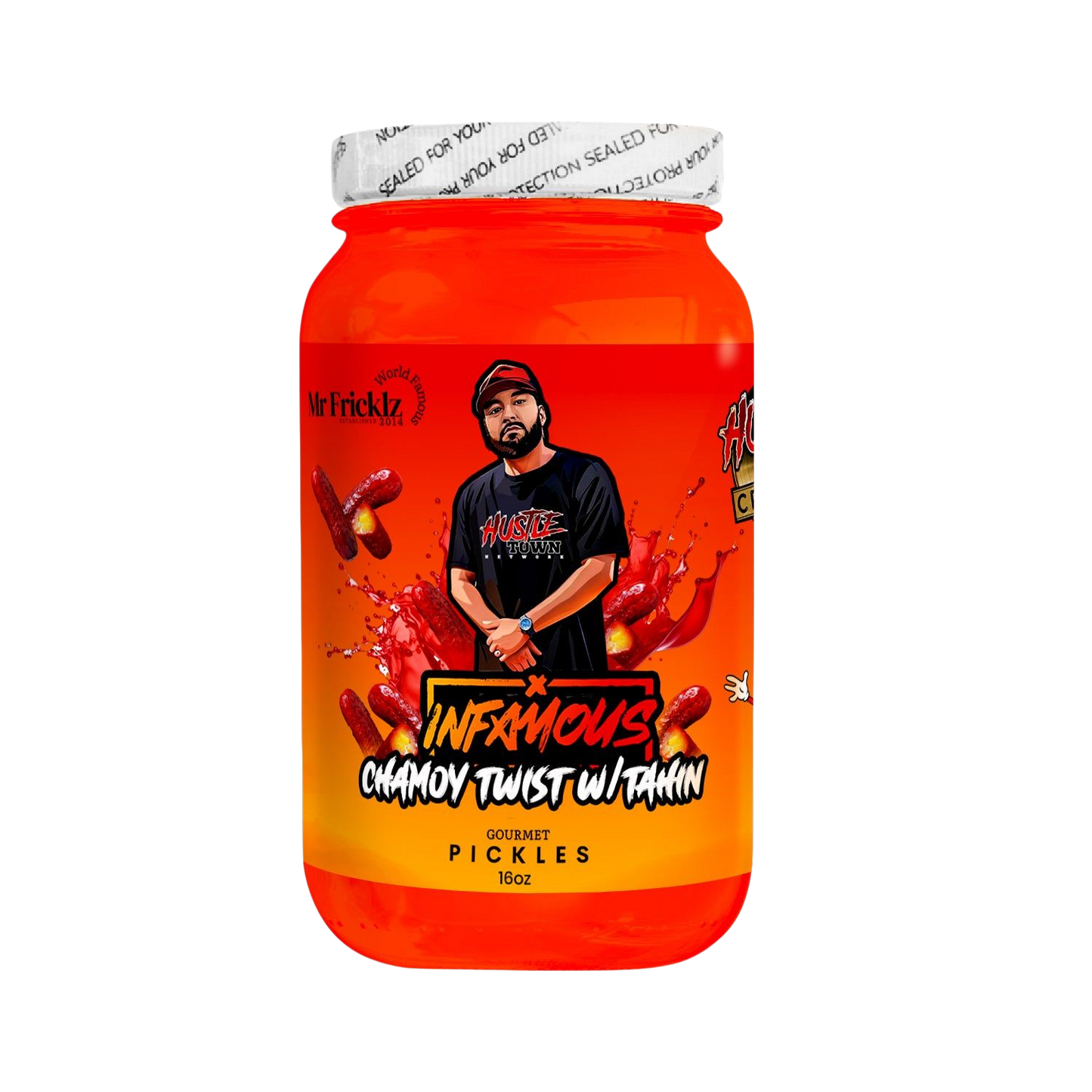 Chamoy Twist with Tahin Pickles by: Infamous Tex