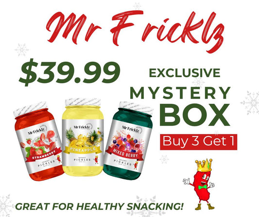 Mystery 4 pack Mr Fricklz Flavored Pickles