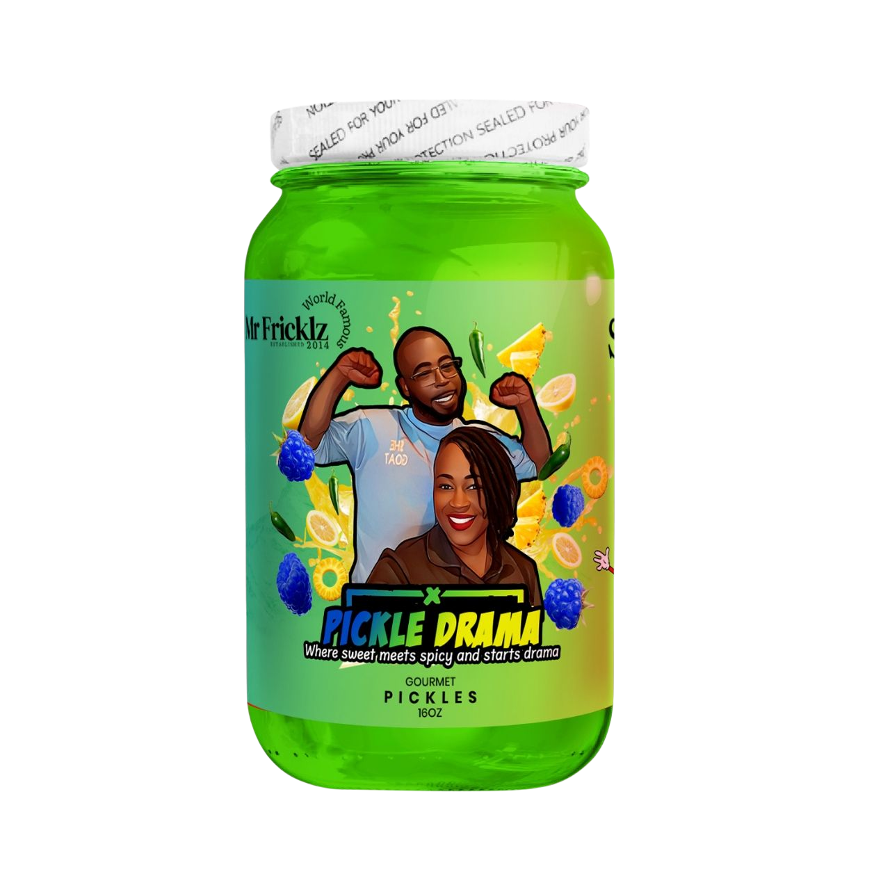 Pickle Drama Spicy Blu Raspberry w/Pineapple