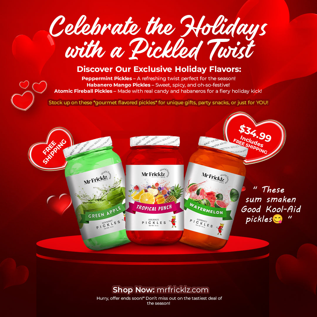 Mr. Fricklz Sweet & Tangy Valentine Trio Kool-aid Pickles